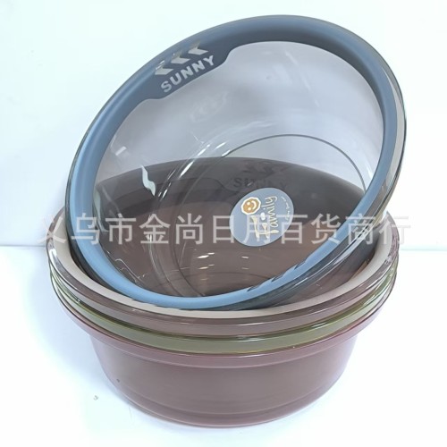 household multi-size transparent thickened durable plastic bason washbasin for student dormitory laundry dormitory small basin