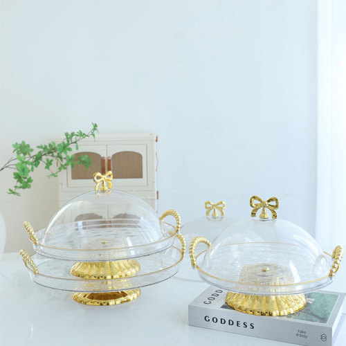 欧式果盘零食盘展示盘创意摆盘点心架客厅家用奶油风高颜值蛋糕盘