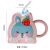 New Strawberry Rabbit Ceramic Cup Cute Straw Cup