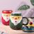 Foreign Trade Ceramics Christmas Cup Mirror Cover Santa Claus Mug