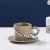 New Creative Porcelain Cup Electroplating round Ear Coffee Set