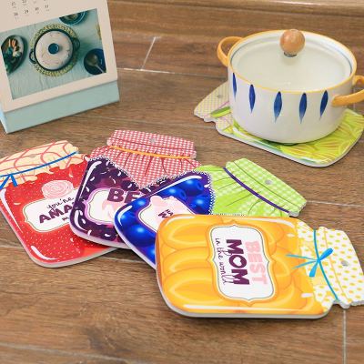 Creative Porcelain Cup Coaster Dinning Table Placemat Cute Jar-Shaped Potholder