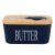 Cross-Border Hot Sale Ceramic Butter Box Rectangular Butter Box Crisper