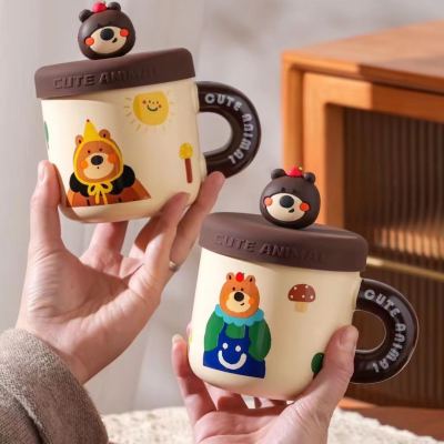 New Cute Panda Cartoon Ceramic Cup Coffee Cup Cute Water Glass