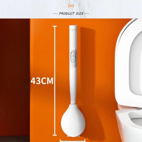 Liquid-Added Wall-Mounted Toilet Brush， Novel Style， Bright Color， Easy to Clean and Fast