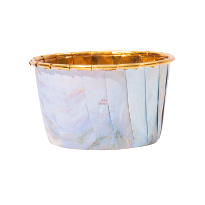 Marbling Single Sided Gold Cake Paper Cup Oil and water proof No Mold Baking Paper High Temperature Resistant 100PCS