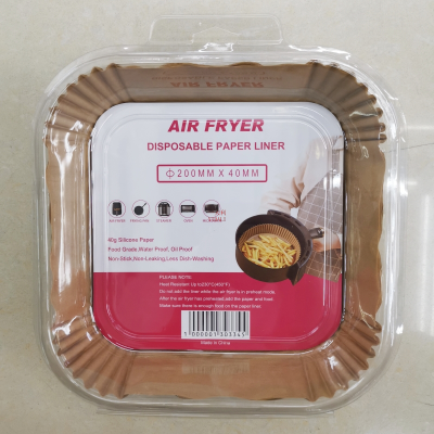 Air fryer paper waterproof and oil-proof disposable free cleaning can directly contact the food square silicone oil paper PVC box