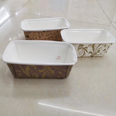 Rectangular roll cup oil proof waterproof high temperature resistant film printing cake cup mixed color baking paper can be put into the oven
