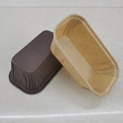 Rectangular roll cup Film-free cake paper cup baking solid color cake paper tray greaseproof paper cake tray  muffin cakecups