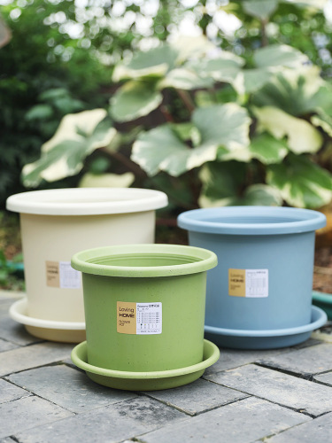 四季北欧树脂花盆控根盆栽deepot加仑盆阳台绣球月季塑料大号花盆