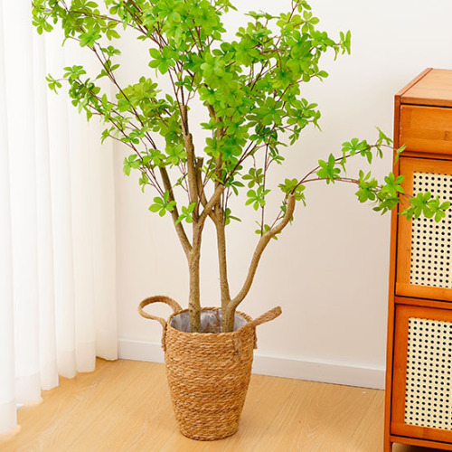 Nordic Grass Woven Flower Basket Large Vase Decoration Living Room Flower Arrangement Starry Dried Flower Modern Minimalist Rattan Woven Flowerpot