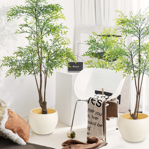 北欧简约素色圆球形兰花仿陶瓷塑料花盆植物大口径种植盆落地摆件