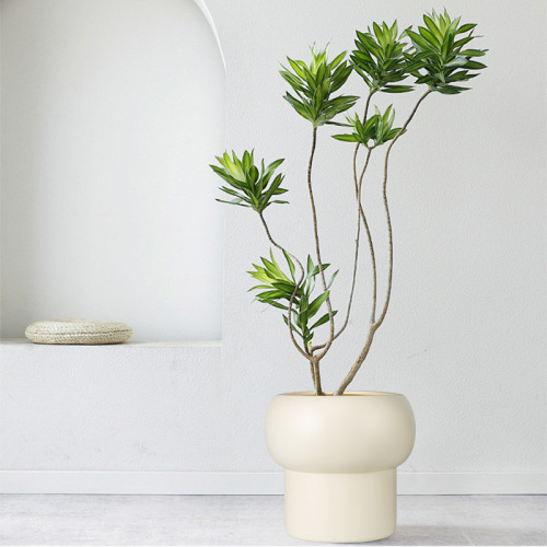 厂家批发塑料花盆大尺寸花盆加厚仿水泥大型绿植落地装饰摆件蓄水