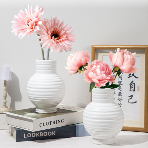 北欧塑料花瓶家居插花假花客厅现代简约小清新桌面装饰水培鲜花瓶