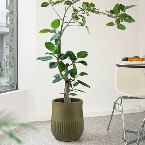 厂家批发大尺寸落地花盆仿真花假树装饰花盆种植盆仿古塑料花盆