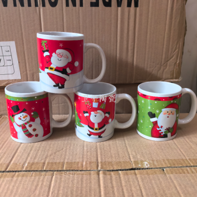 Spot Ceramic Cup Coffee Cup Milk Cup Christmas Advertising Cup Domestic Sales Foreign Trade Factory Direct Sales