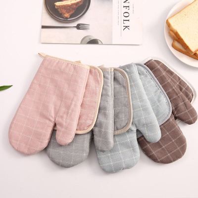 Cotton Microwave Oven Insulated Gloves + Mat