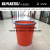 household plastic trash can 2 size round shape dustbin with pressure ring kitchen bathroom garbage can wastebasket good