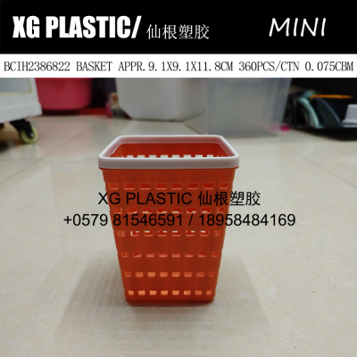 desktop storage basket fashion style cosmetics storage basket square plastic pen holder mini wastebasket small trash can