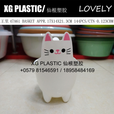 cute desktop dustbin fashion style cat trash can new arrival lovely plastic basket wastepaper bin