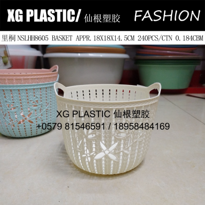 household plastic storage basket new arrival fashion hollow out storage basket multi-purpose mini round basket cheap