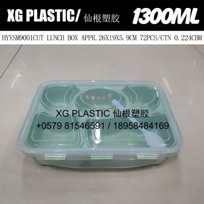 lunch box plastic 5 grid 1300 ml bento box rectangular new arrival durable food container hot sales lunch case
