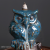 Ceramic Flowback Incense Burner European Style Owl High Mountain Flowing Water Backflow Incense Burner