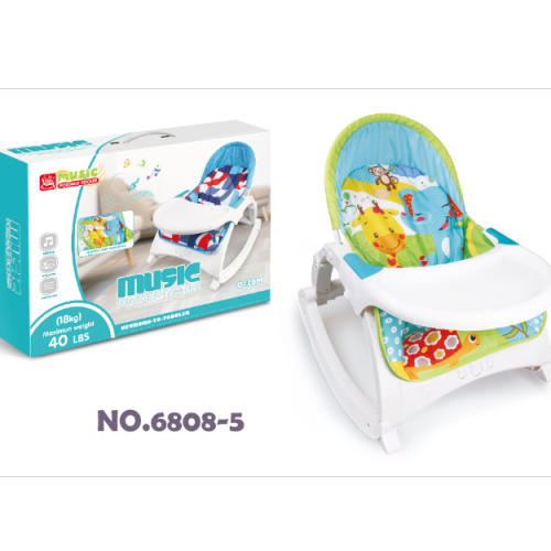 Multifunctional Baby Sleeping Rocking Chair Vibration Soothing Music Foldable Storage Baby Recliner Three-in-One Dining Chair