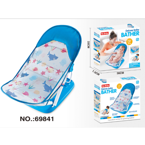 Baby Foldable Bath Chair with Pillow Portable Baby Bath Chair Cartoon Children Bath Chair Bath Seat Bedroom Rack