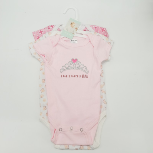 Infant Rompers Boys and Girls Cotton Short Sleeve Onesie Rompers Jumpsuit Summer New One-Piece Suit