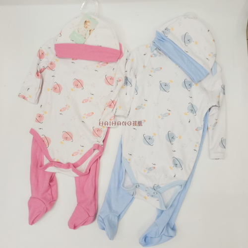 Baby Spring and Autumn Pure Cotton Triangle Rompers Newborn Jumpsuit Pajamas Baby Bottoming Long Sleeve Clothes Jumpsuit