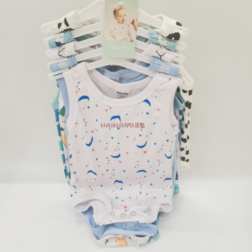 Baby Boy Summer Vest Garments One-Piece Climbing Clothes Newborn Baby Cotton Comfortable Romper Onesie Vest Climbing Clothes