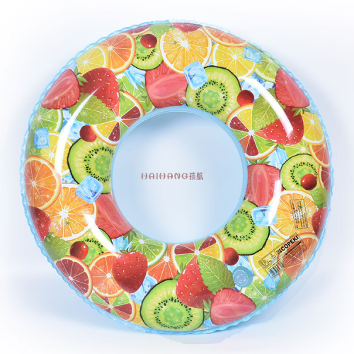 children‘s swim ring pvc toys 90cm cartoon fruit pattern inflatable toys adult water swim ring swimming ring