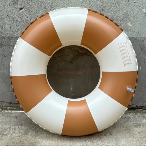 ins new swimming ring thickened pvc retro striped swimming ring life buoy children swimming inflatable underarm ring floating ring