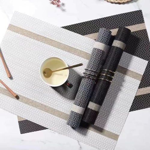 亚马逊爆品金丝两横条系列特斯林餐垫防水防油餐垫西餐垫隔垫餐