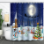 Hot Sale Christmas Digital Printing Waterproof Mildew-Proof Shower Curtain Door Curtain Partition Polyester Customizable
