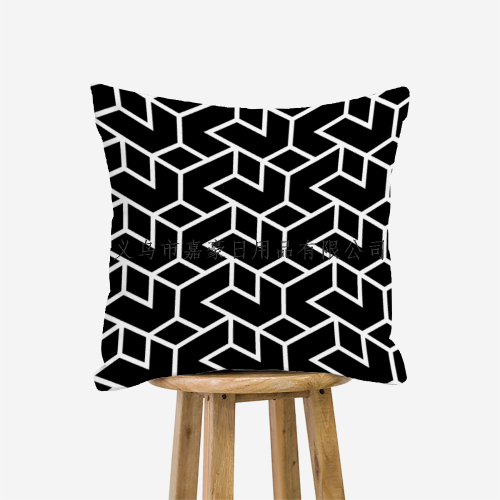 简约轻奢涤纶抱枕套 户外防水防污 厂家直销