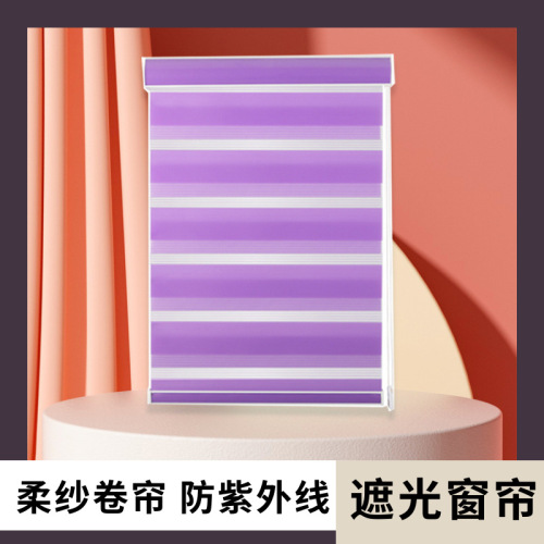 Zebra Blinds 斑马帘 遮光卷帘 百叶窗柔纱帘日夜帘 斑马帘窗