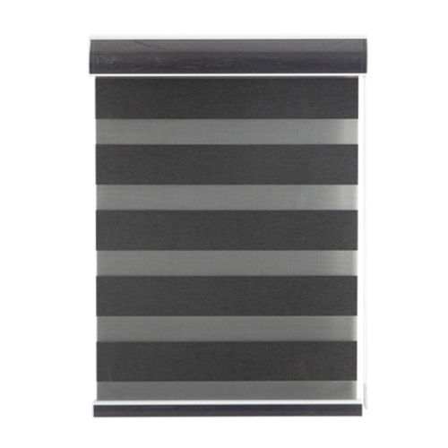 斑马帘柔纱帘日夜帘遮光卷帘窗帘窗饰黑色柔纱帘遮光百叶窗帘