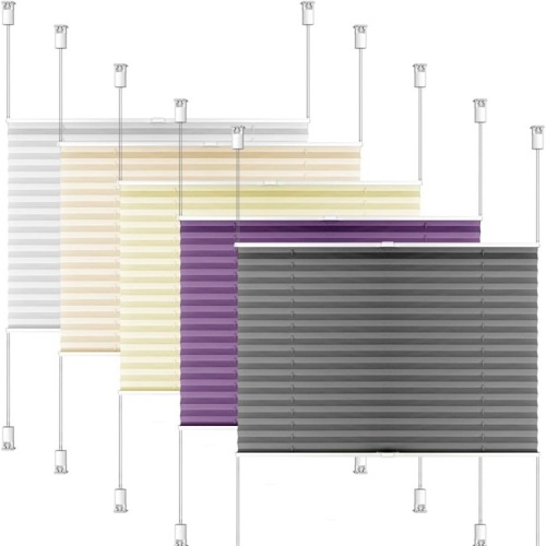 跨境 30~80/150CM 白色/黄色/灰色免打孔百折帘 无拉绳百褶帘