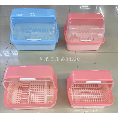 Tableware Storage Box Draining Dish Container Dish Storage Rack Household Kitchen Table Cupboard
