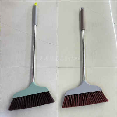 Household Plastic Broom Bristle Floor Brush Cleaning Widened Encryption Soft Fur Single Broom