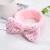 Factory Wholesale Korean Style Dot Embroidery Bow Headband for Women Cute Makeup Face Wash Headband Hair Accessories Hair Band