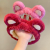 Pink Strawberry Bear Plush Face Wash Hair Bands Hair Accessories Bear Headband with Ears Apply a Facial Mask Cartoon Hair Band Headband