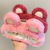 Pink Strawberry Bear Plush Face Wash Hair Bands Hair Accessories Bear Headband with Ears Apply a Facial Mask Cartoon Hair Band Headband
