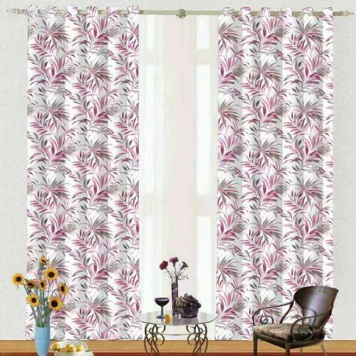 new patchwork printed leaves finished curtain living room bedroom blackout curtain factory direct