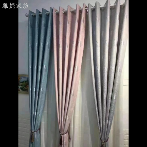 diamond hemp shading embossed curtain living room bedroom shading finished curtain factory direct
