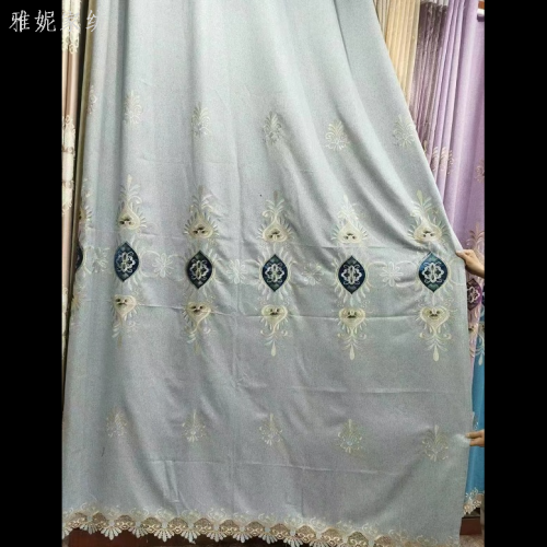 Beautiful New Embroidery Stitching Ready-Made Curtain Living Room for Bedroom Use Factory Direct Sales