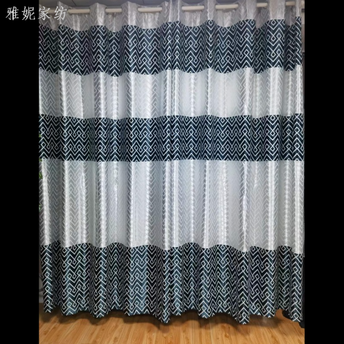Double-Sided Cationic Printing Shading Finished Curtain Living Room Bedroom Balcony Shading Curtain factory Direct Sales 