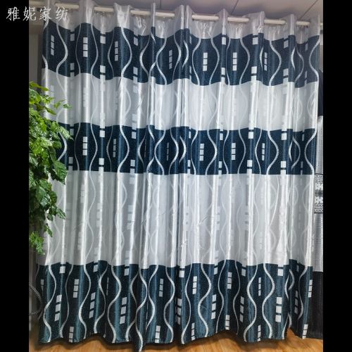 New Double-Sided Printing cationic Shading Finished Curtain Living Room Bedroom Factory Direct Sales